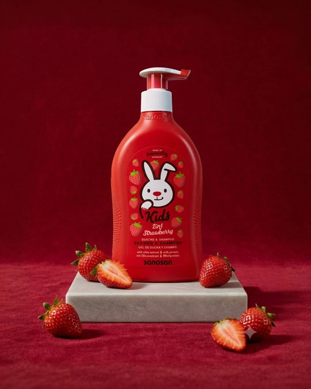 Sanosan Kids Shower & Shampoo Strawberry- 400 Ml