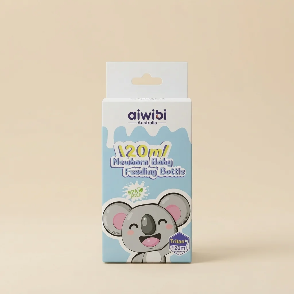 Aiwibi New Born Safety Soft Silicone Baby Feeding Bottle - 120ml