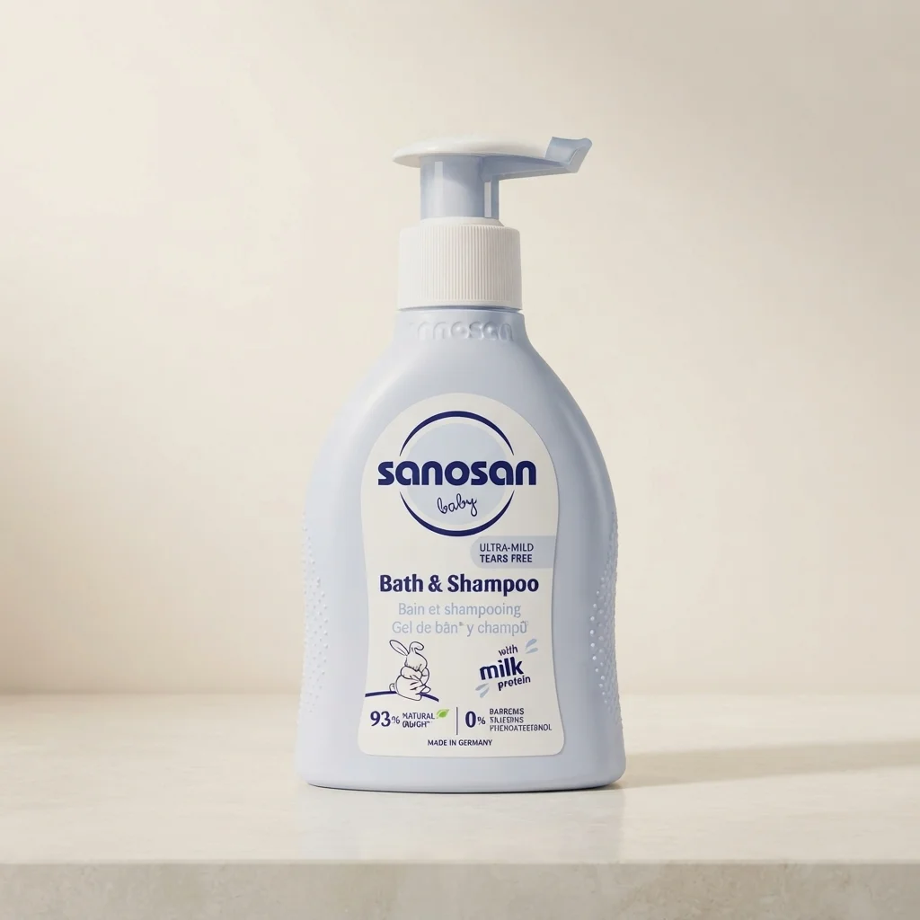 Sanosan Bath & Shampoo 200ml / 500ml | Natural Milk Protein | Healthy Baby Skin