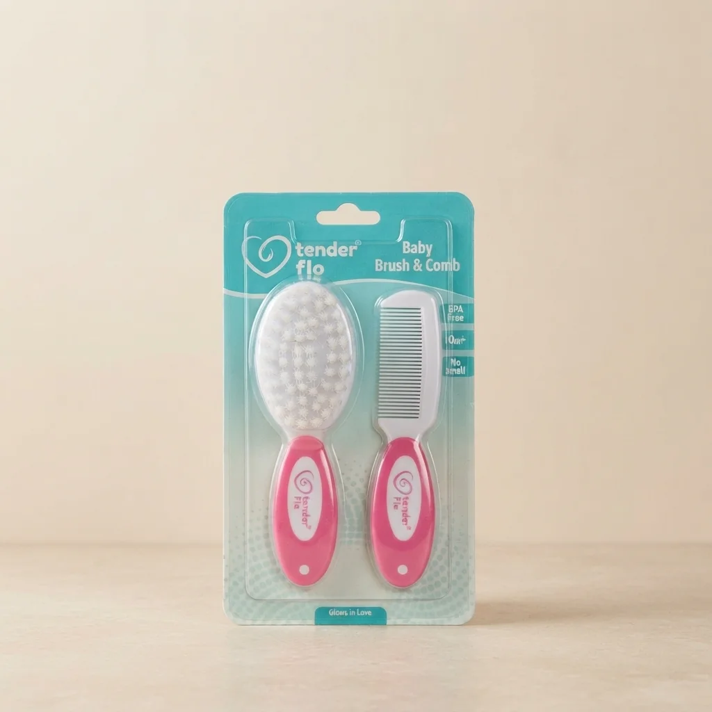 Tender Flo Baby Brush and Comb Set | Gentle Grooming Kit for Newborns and Infants image 2