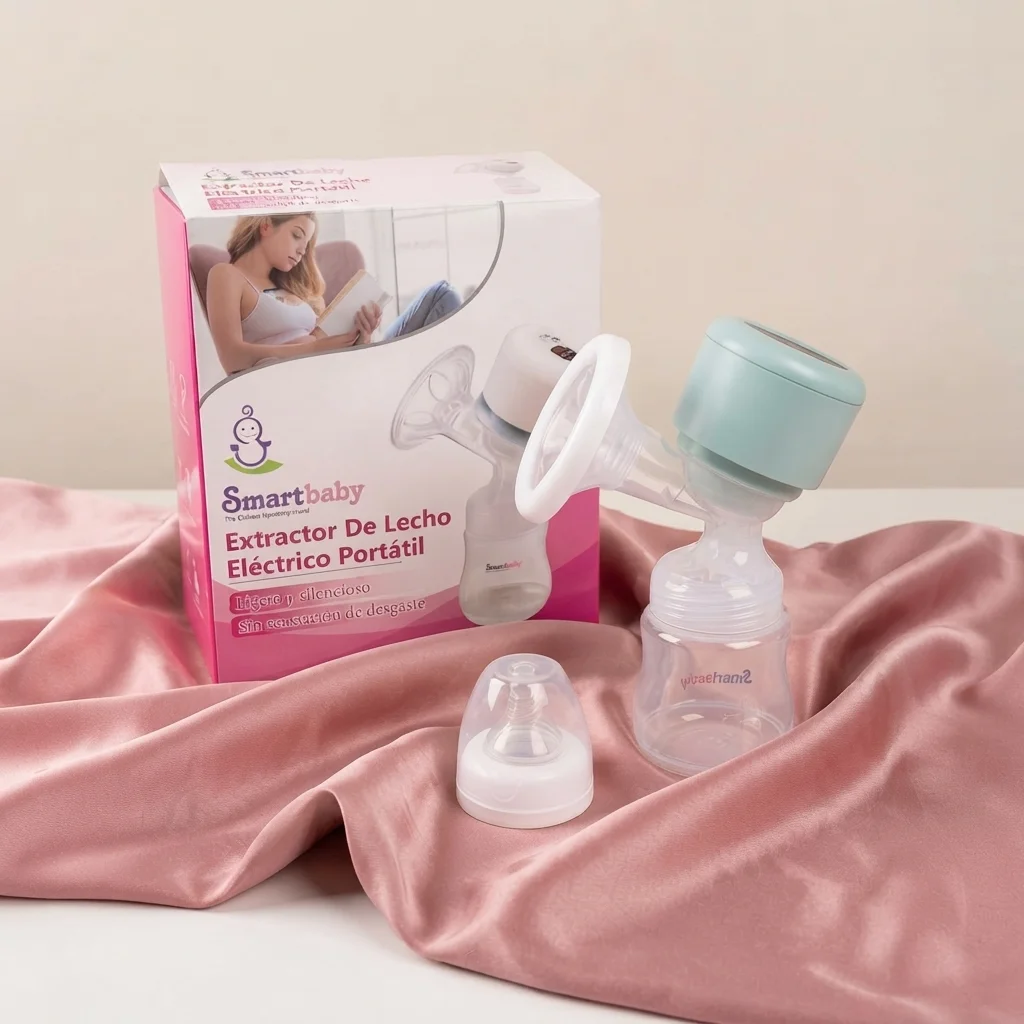 Smartbaby Portable Electric Breast Pump with Feeding Bottle image 1