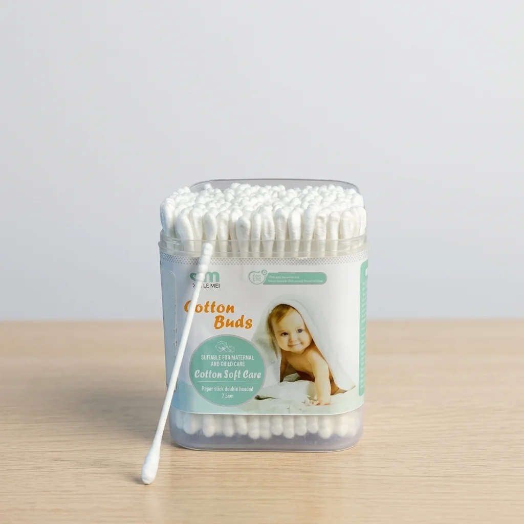 Baby Cotton Buds Swabs Double-ended Sterile, - 200pcs image 1