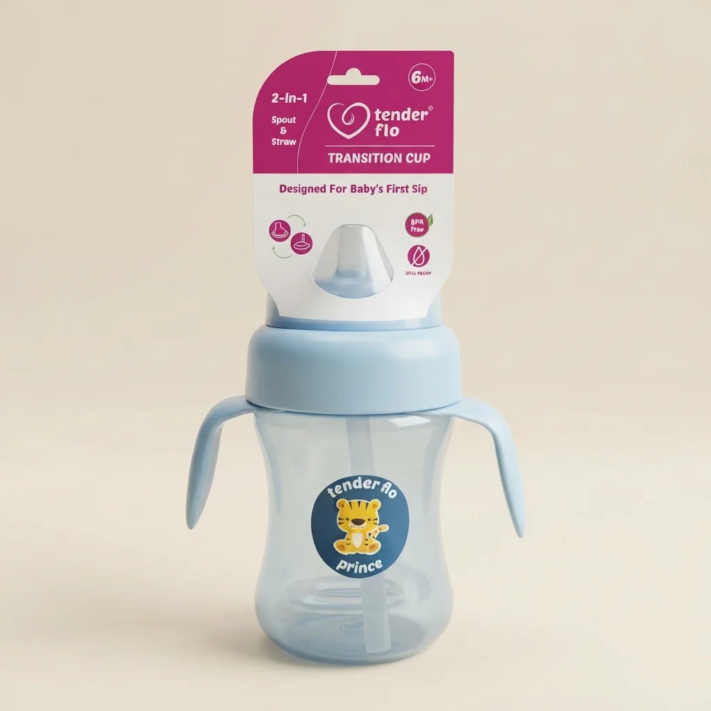 Tender Flo 2-In-1 Spout And Straw Transition Cup - 250ml image 2