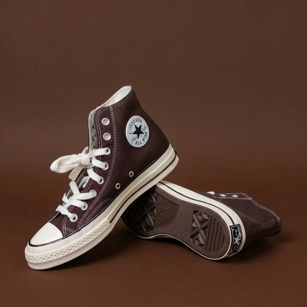 Classic Black High-Top Canvas Sneakers: Iconic Retro Footwear image 2