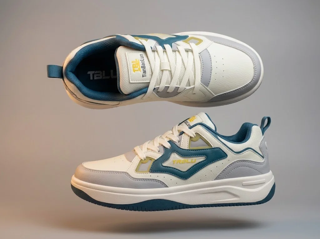 TBL TianBaoLun Men's Retro Style Outdoor Chunky Sneakers - Blue & White image 2