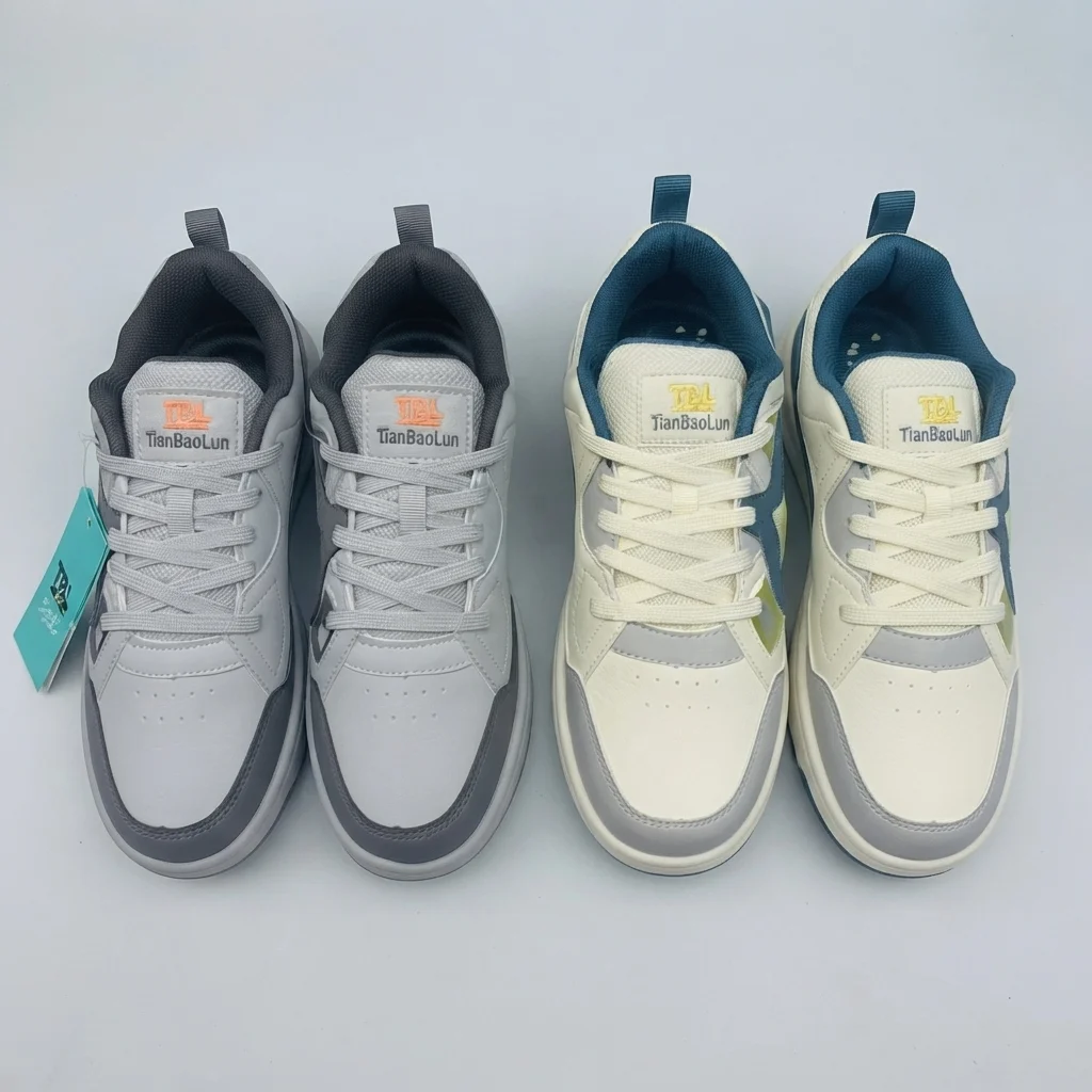 TBL TianBaoLun Men's Retro Style Outdoor Chunky Sneakers - Blue & White image 3