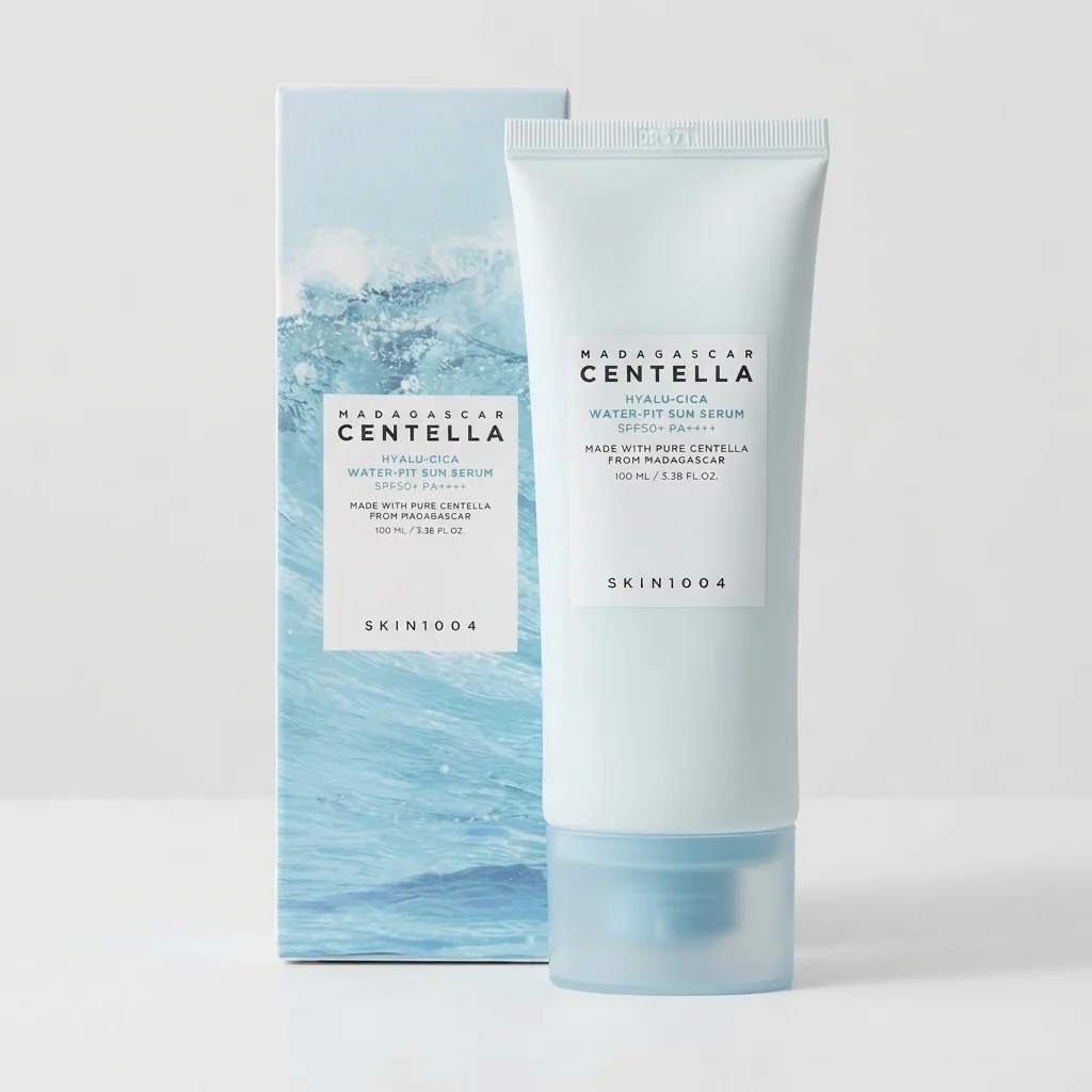 SKIN1004 Madagascar Centella Hyalu-Cica Water-Fit Sun Serum(100ml) | Hydrating Daily Sunscreen image 1