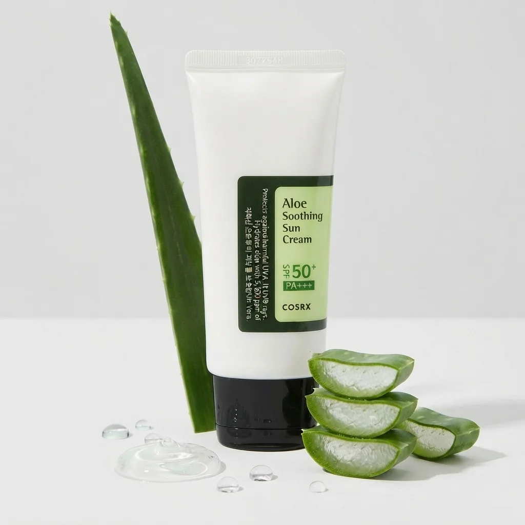 COSRX Aloe Soothing Sun Cream SPF50+ 50ml | Lightweight Hydrating Sunscreen