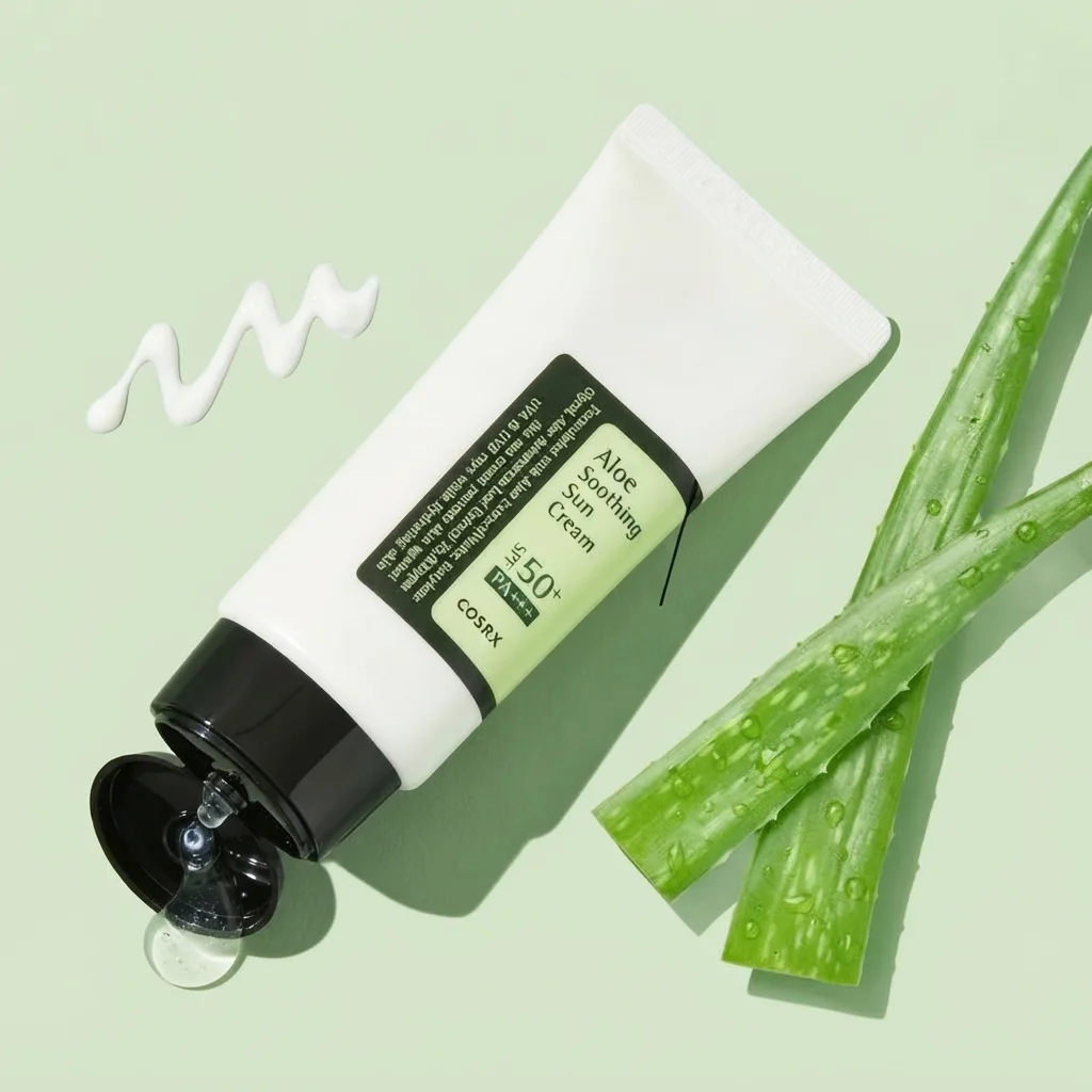 COSRX Aloe Soothing Sun Cream SPF50+ 50ml | Lightweight Hydrating Sunscreen image 2
