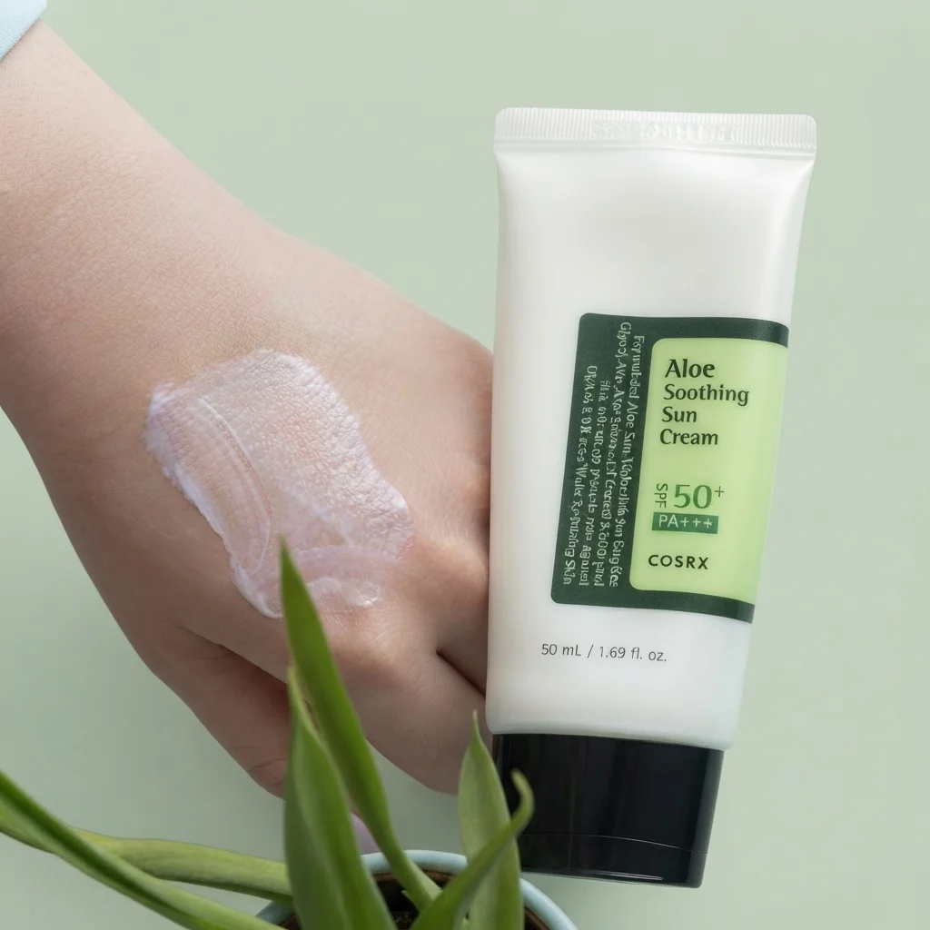 COSRX Aloe Soothing Sun Cream SPF50+ 50ml | Lightweight Hydrating Sunscreen image 3